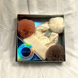 NEW! Rachel Zoe Pick-a-Pom Winter Hat